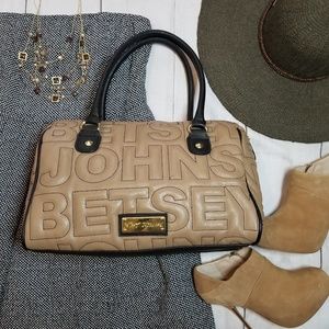 Betsey Johnson| Rare Chic Letter Stitched Satchel